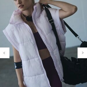 FP Movement Rose Quartz Light Pink In a Bubble Puffer Vest NEW Small
